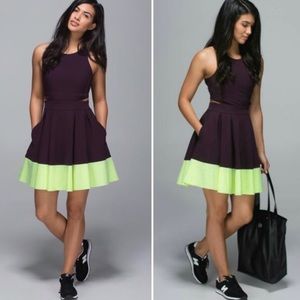 Lululemon Away Dress Black Cherry Clear Mint 8